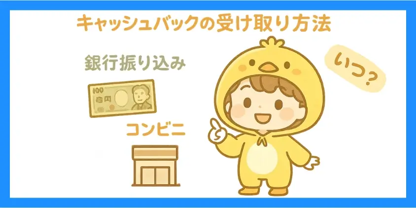 キャッシュバックの受け取り方法