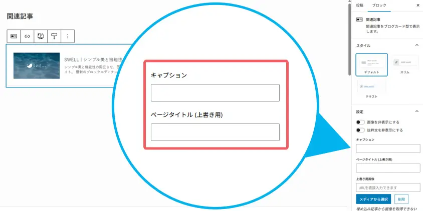 キャプション・記事のタイトル