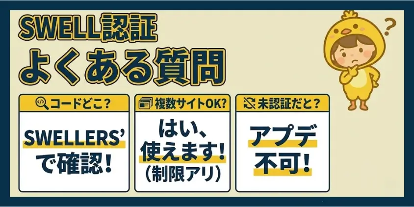 SWELLユーザー認証のよくある質問